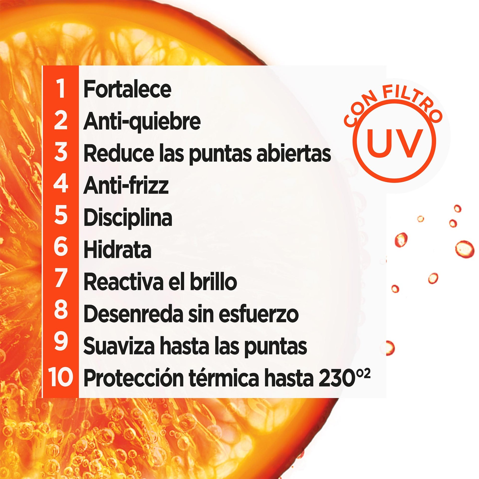 Crema para cabello Garnier Fructis Stop Caída Crece Fuerte con vitamina C° con textura